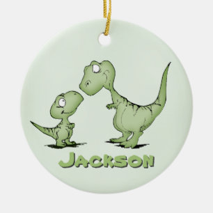 Ornement En Céramique Dinosaures personnalisés