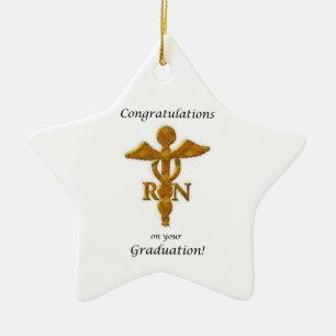 Ornement En Céramique Diplôme de l'école de soins infirmiers Antique O