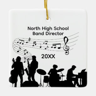 Ornement En Céramique Directeur de la fanfare du lycée