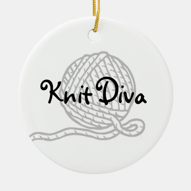 Ornement En Céramique Diva de Knit (Devant)