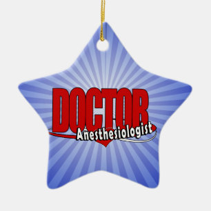 Ornement En Céramique DOCTEUR BIG RED LOGO d'anesthésiste