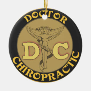ORNEMENT EN CÉRAMIQUE DOCTEUR DC CHIROPRACTIC CHRISTMAS ORNAMENT