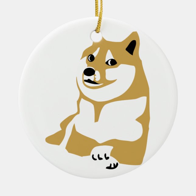 Ornement En Céramique Doge - meme d'Internet (Devant)