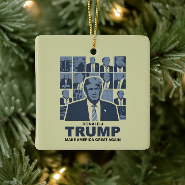 ORNEMENT EN CÉRAMIQUE DONALD TRUMP (Arbre)