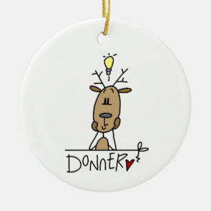 Ornement En Céramique Donner Reindeer T-shirts et cadeaux de Noël