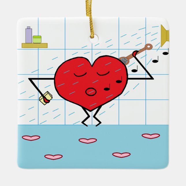 Ornement En Céramique Douche d'amour (Devant)