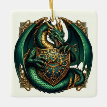 Dragon vert avec Bouclier Dragon