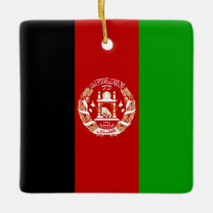 Ornement En Céramique Drapeau Afghanistan