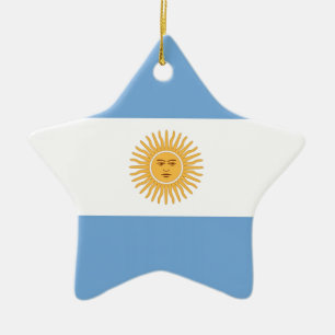 Ornement En Céramique Drapeau Argentine