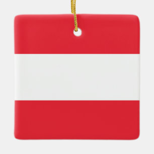 Ornement En Céramique Drapeau Autriche (Autriche)