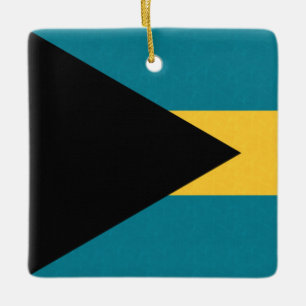 Ornement En Céramique Drapeau Bahamas