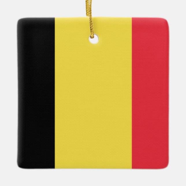 Ornement En Céramique Drapeau belge (Devant)