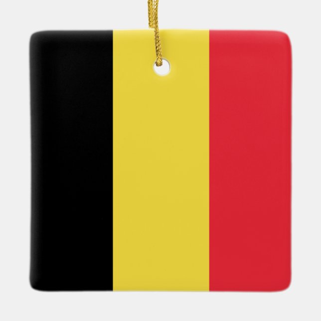Ornement En Céramique Drapeau belge (Devant)