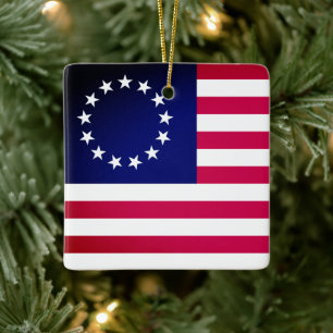 Ornement En Céramique Drapeau Betsy Ross