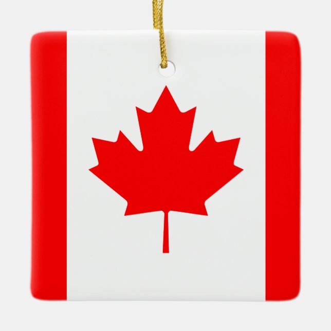 Ornement En Céramique Drapeau canadien (Devant)