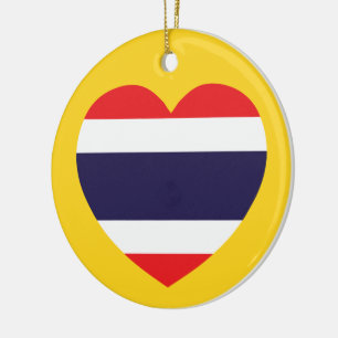 Ornement En Céramique Drapeau cardiaque en Thaïlande