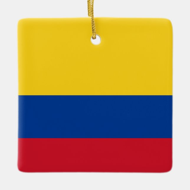 Ornement En Céramique Drapeau Colombie (Colombie) (Devant)