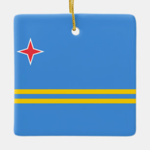 Ornement En Céramique Drapeau d'Aruba