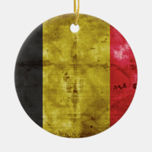 Ornement En Céramique Drapeau de Belgique