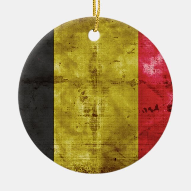 Ornement En Céramique Drapeau de Belgique (Devant)