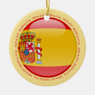 Ornement En Céramique Drapeau de bulle de l'Espagne