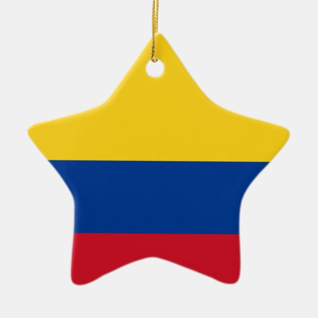 Ornement En Céramique Drapeau de Columbia, République de Colombie (Devant)