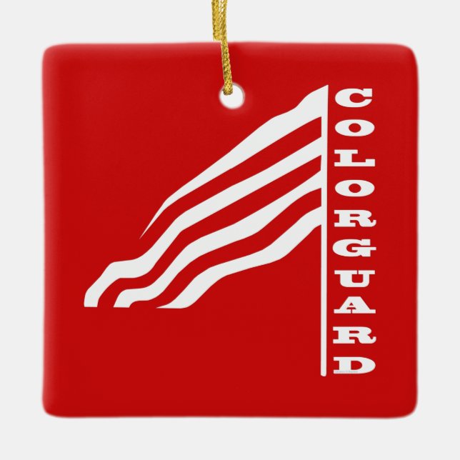 Ornement En Céramique Drapeau de garde-couleur (Devant)