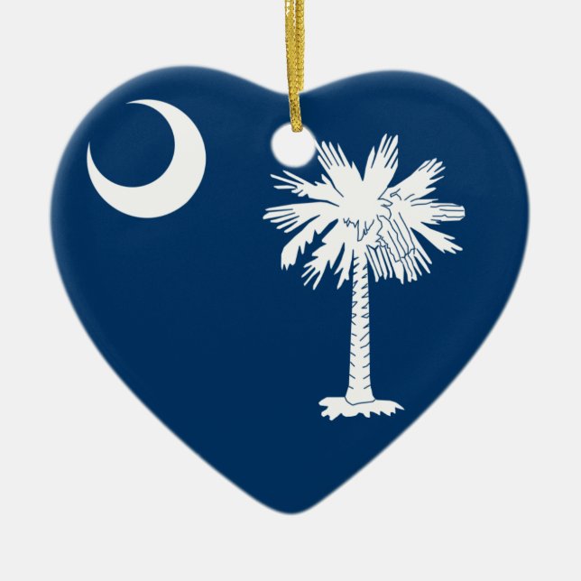 Ornement En Céramique Drapeau de la Caroline du Sud (Devant)