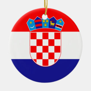 Ornement En Céramique Drapeau de la Croatie