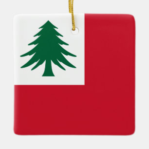 Ornement En Céramique Drapeau de la Nouvelle-Angleterre (pin seulement)