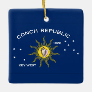 Ornement En Céramique Drapeau de la République de conque