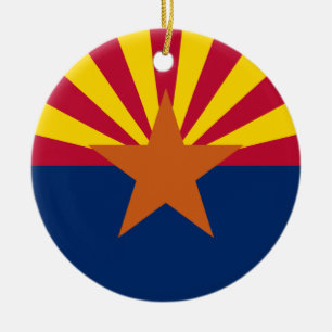 Ornement En Céramique Drapeau de l'État d'Arizona