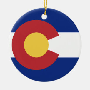 Ornement En Céramique Drapeau de l'état du Colorado