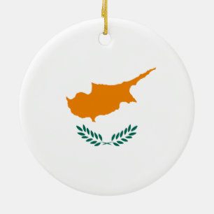 Ornement En Céramique Drapeau de l'ornement chypriote