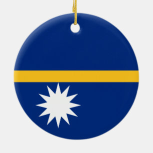 Ornement En Céramique Drapeau de l'ornement de Nauru
