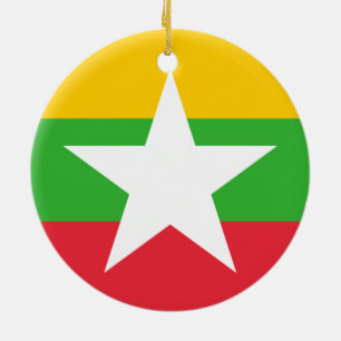 Ornement En Céramique Drapeau de l'ornement du Myanmar