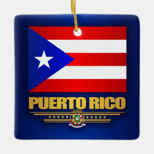 Ornement En Céramique Drapeau de Porto Rico