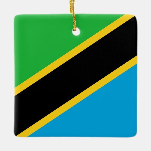 Ornement En Céramique Drapeau de Tanzanie (Devant)