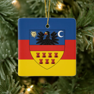 Ornement En Céramique Drapeau de Transylvanie