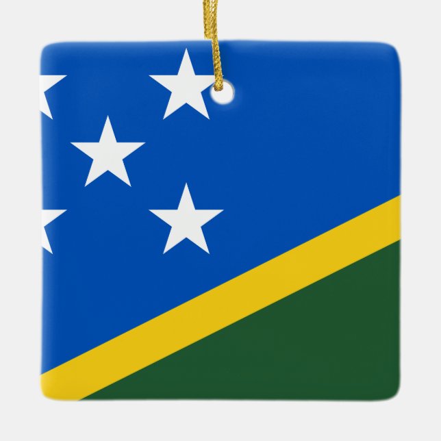 Ornement En Céramique Drapeau des Îles Salomon (Devant)
