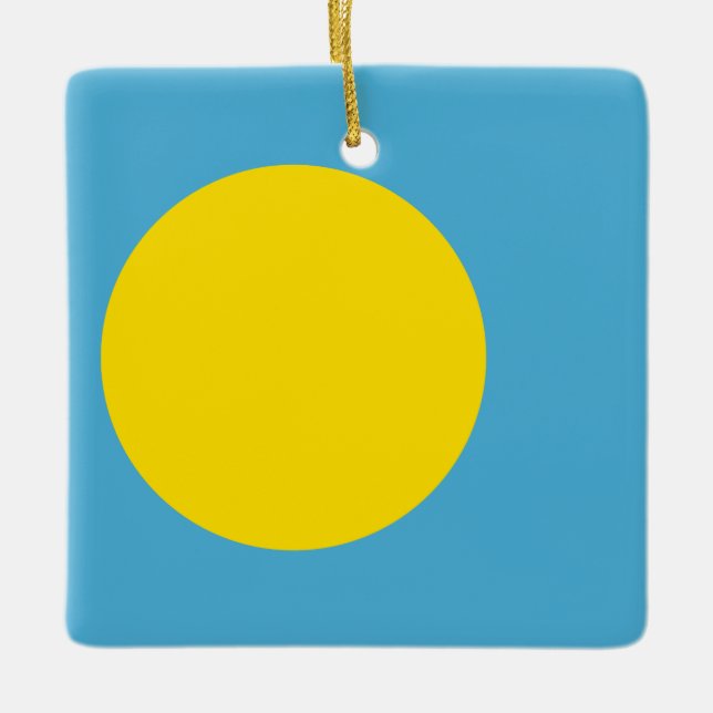 Ornement En Céramique Drapeau des Palaos (Devant)