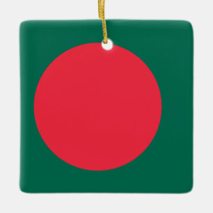 Ornement En Céramique Drapeau du Bangladesh