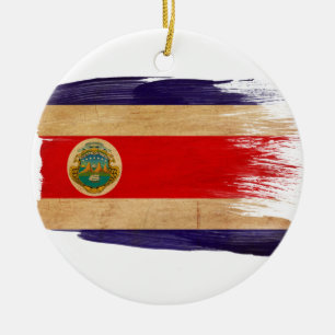 Ornement En Céramique Drapeau du Costa Rica