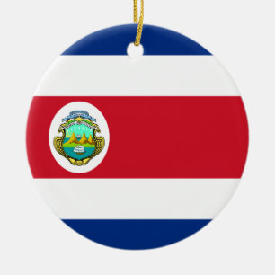 Ornement En Céramique Drapeau du Costa Rica