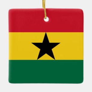 Ornement En Céramique Drapeau du Ghana