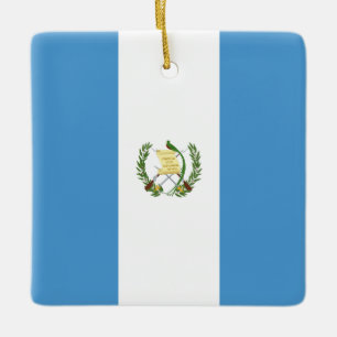 Ornement En Céramique Drapeau du Guatemala