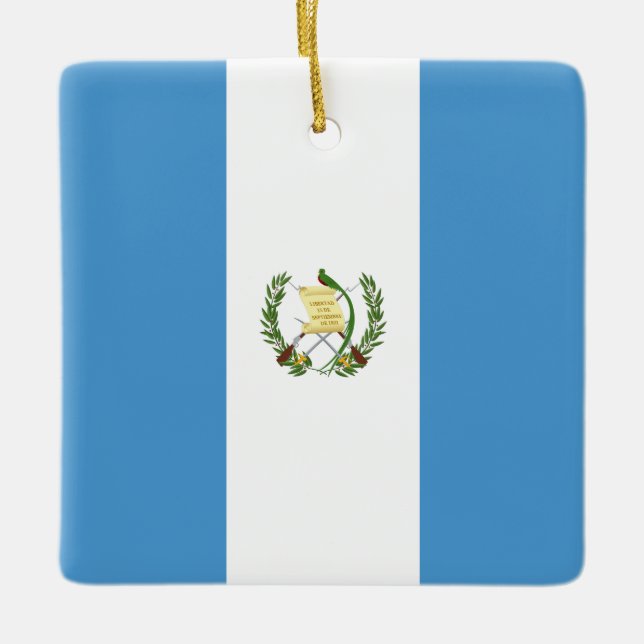 Ornement En Céramique Drapeau du Guatemala (Devant)