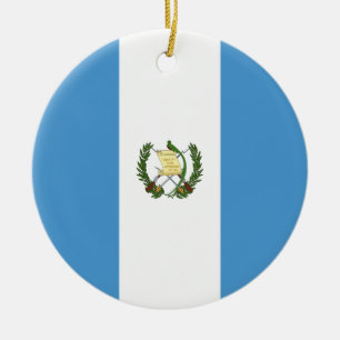 Ornement En Céramique Drapeau du Guatemala