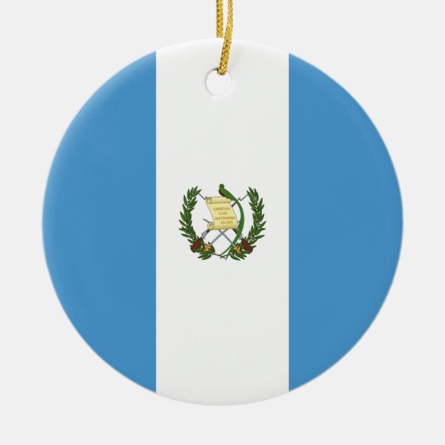 Ornement En Céramique Drapeau du Guatemala (Devant)