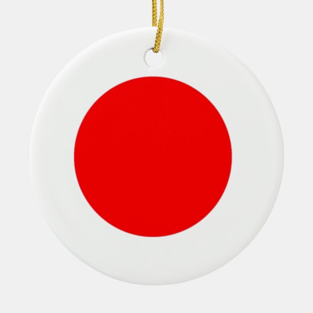 Ornement En Céramique Drapeau du Japon (Devant)